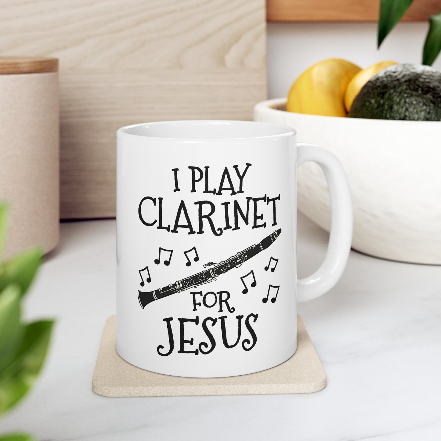 Christian Clarinet Mug - I Play Clarinet For Jesus - Church Clarinetist Gift