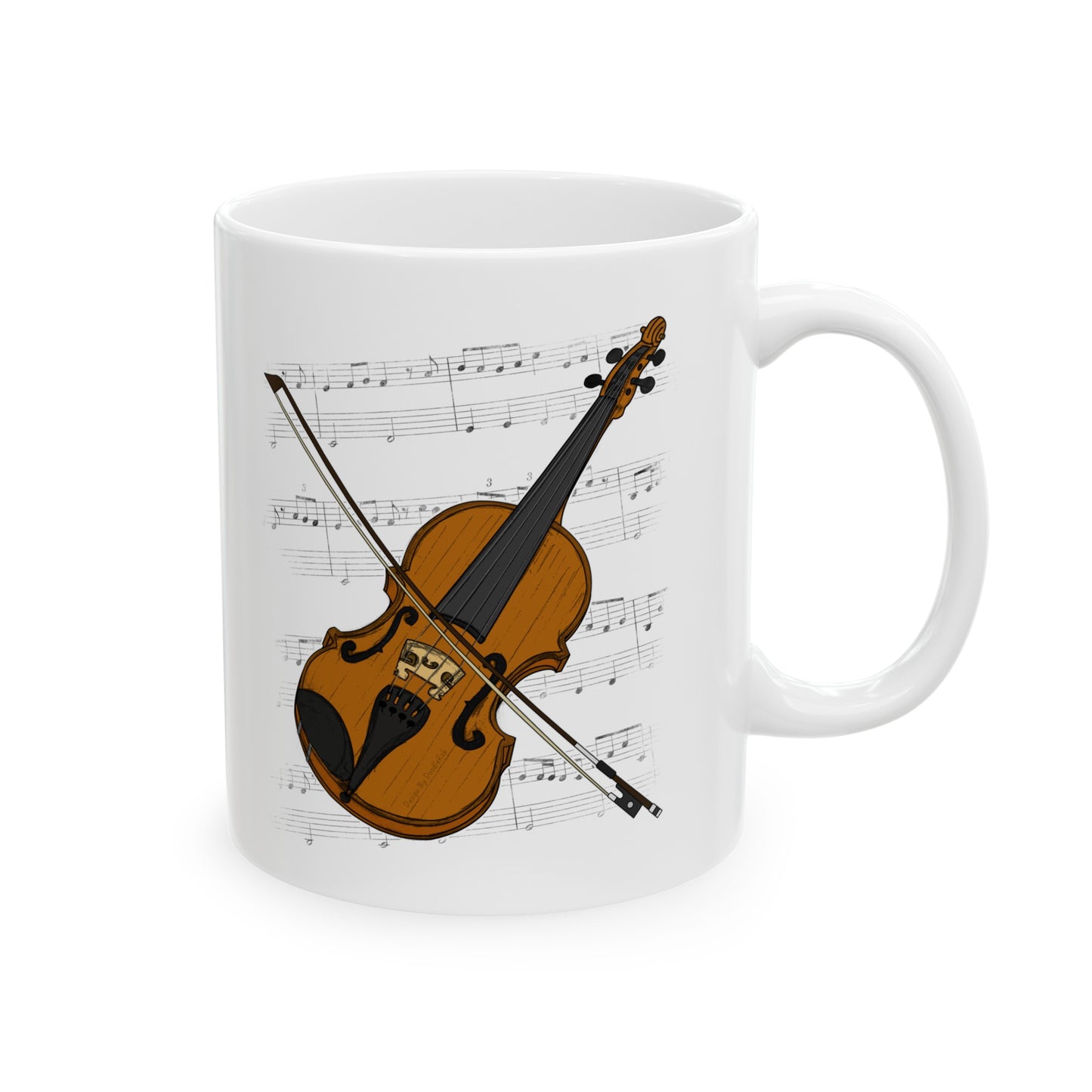 Violin Music Notation Mug (Color) - Violinist Mug - String Teacher Gift