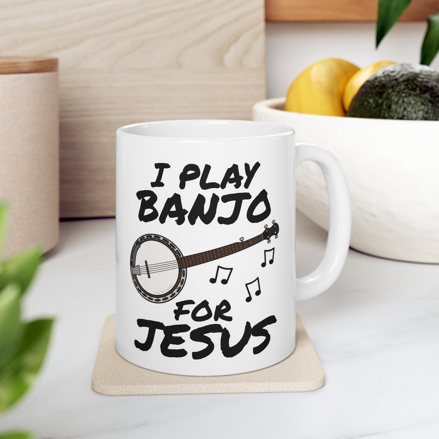 Christian Banjo Player Mug - I Play Banjo For Jesus - Church Banjoist