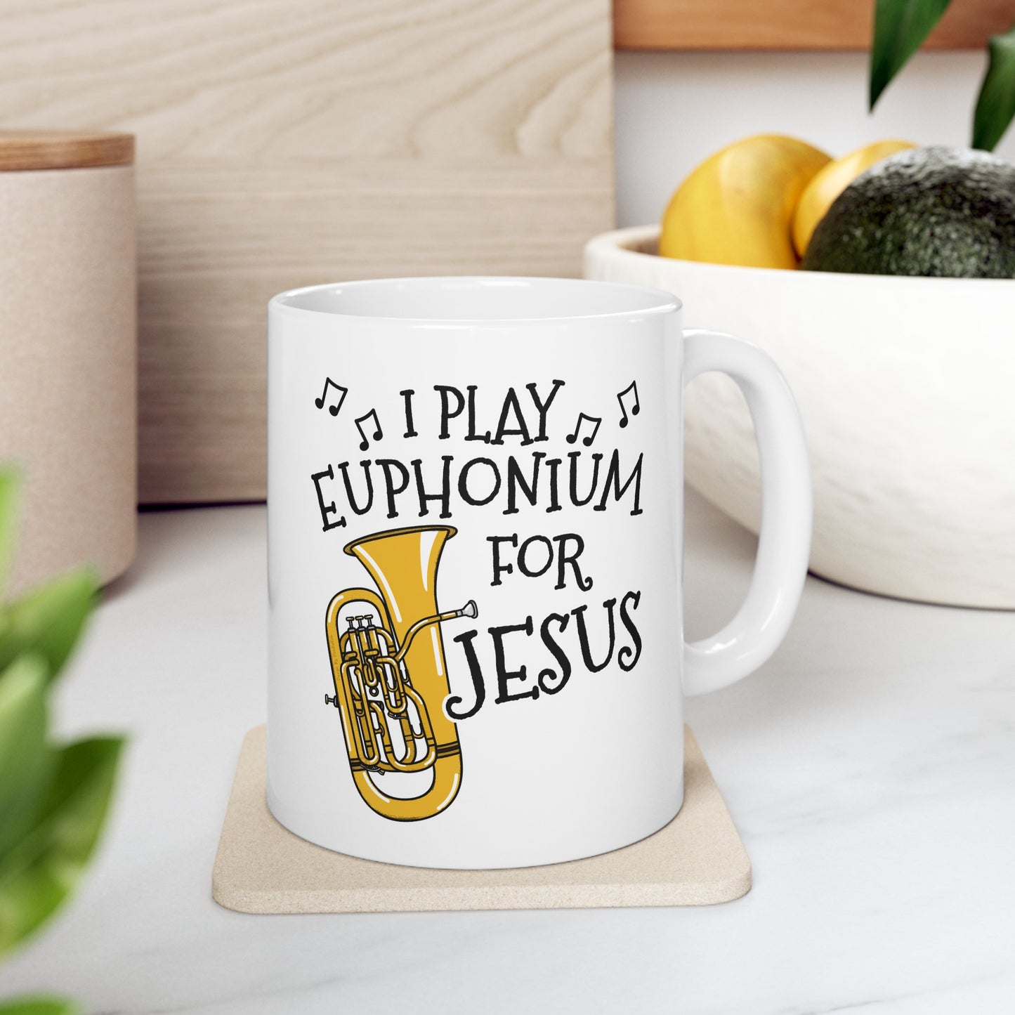 Christian Euphonium Mug - I Play Euphonium For Jesus - Church Brass Player