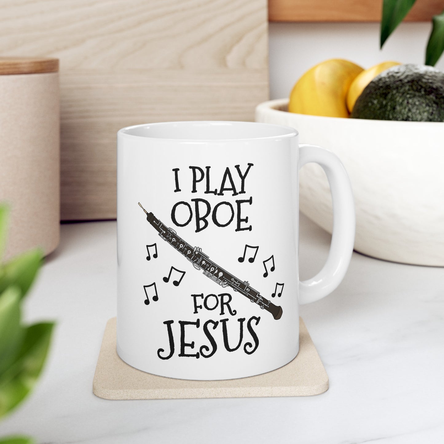 Christian Oboe Mug - I Play Oboe For Jesus - Church Oboist Gift