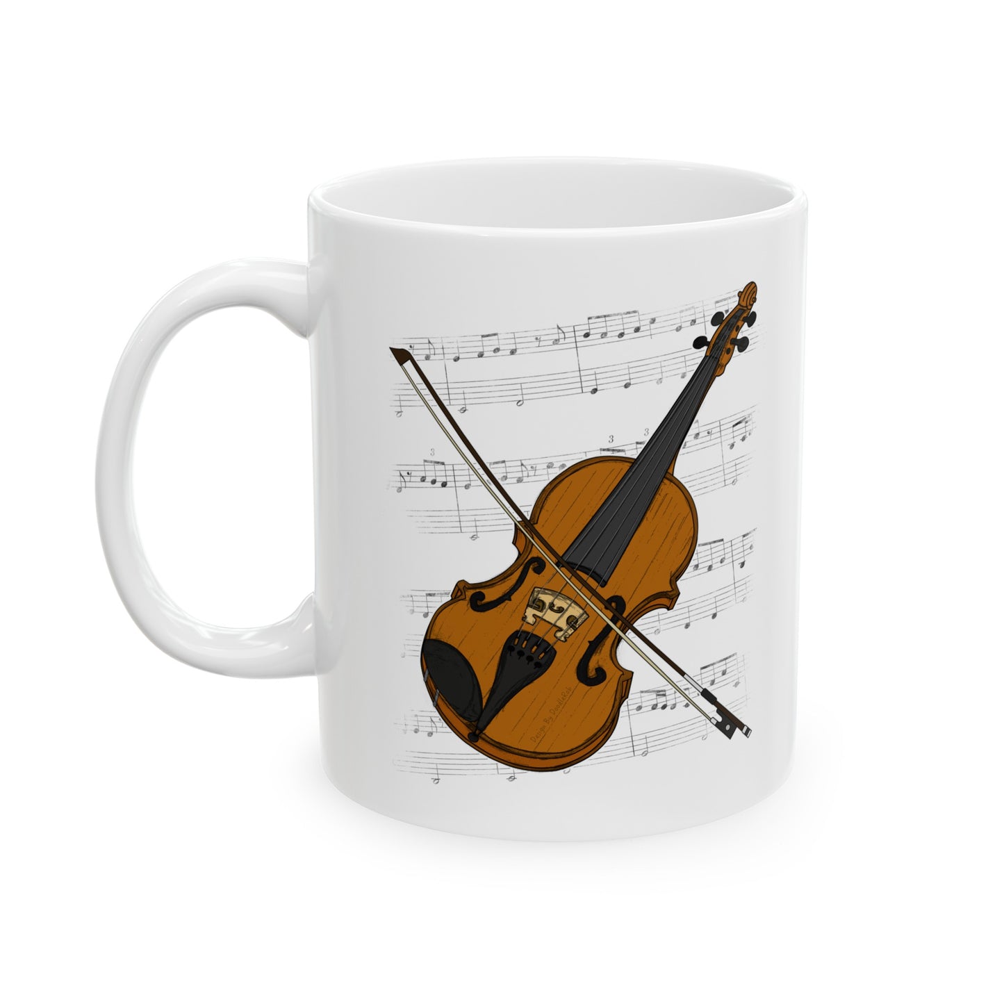 Violin Music Notation Mug (Color) - Violinist Mug - String Teacher Gift