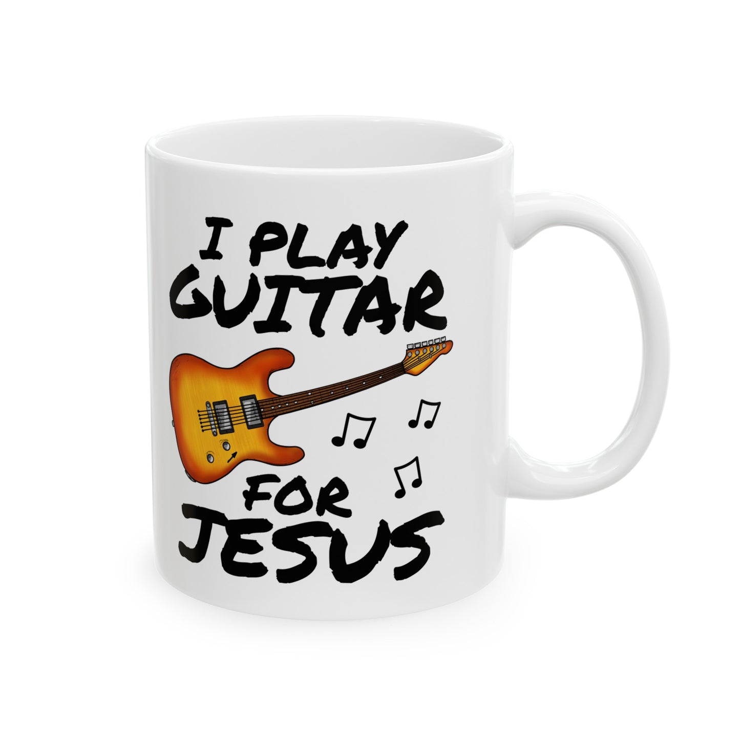 Church Guitarist Mug - I Play Guitar For Jesus - Worship Guitarist Gift