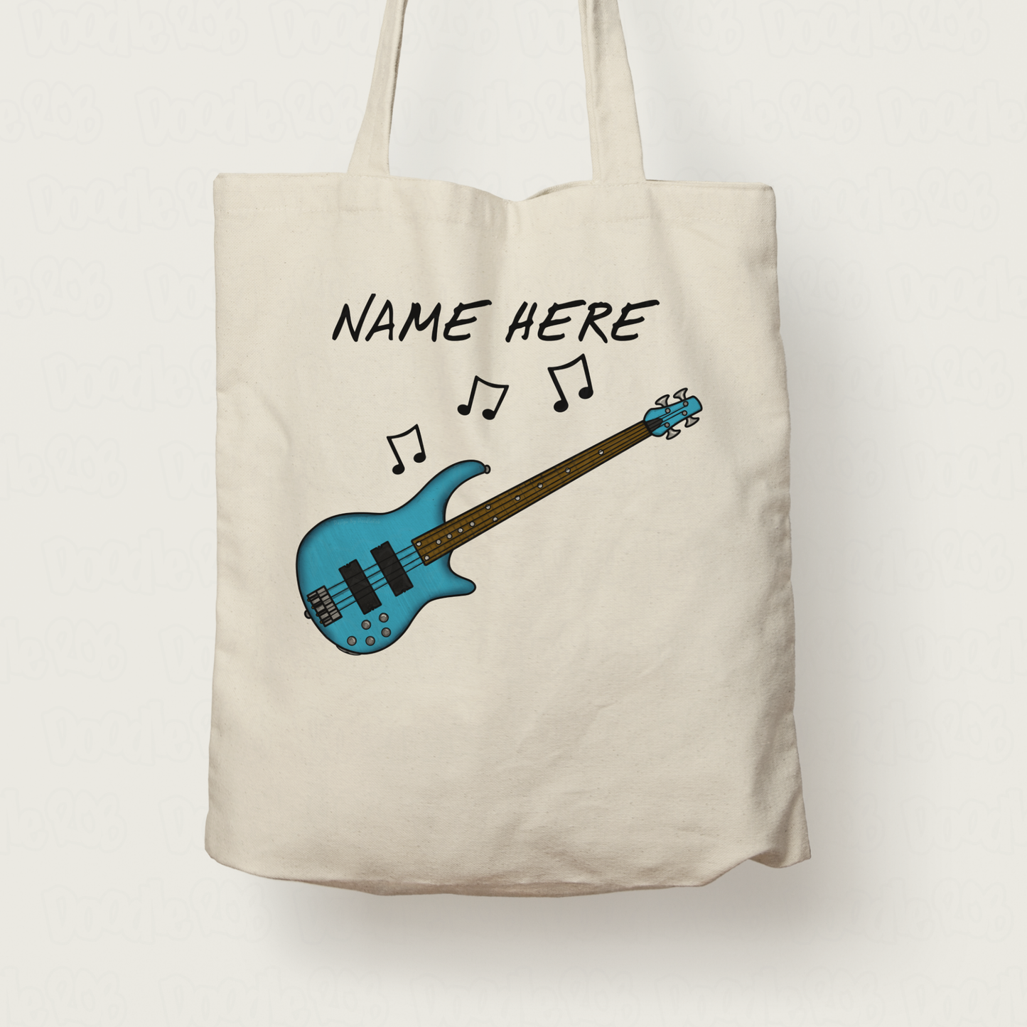 Bass Guitar Personalised Tote Bag - Bass Guitarist Tote Bag - Bassist Custom Gift