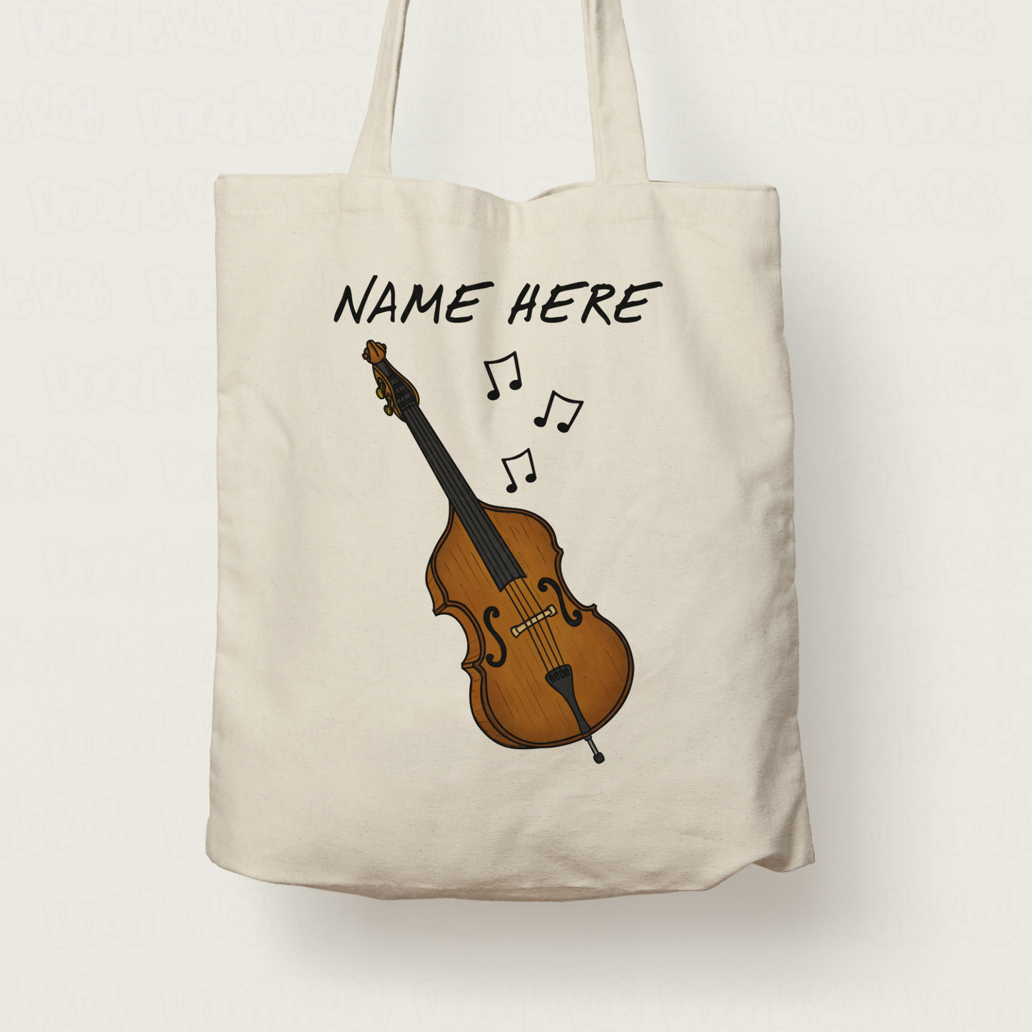 Double Bass Personalised Tote Bag - Gift For Bassist - String Teacher Gift