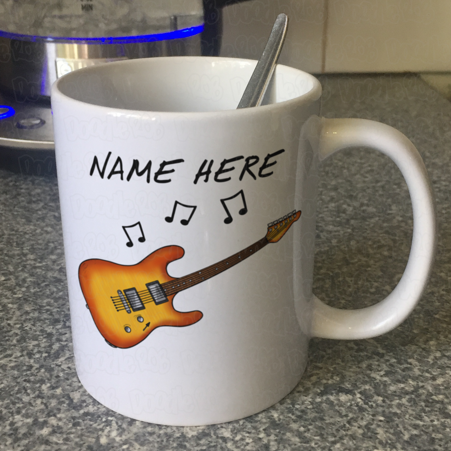 Electric Guitar Personalised Mug - Custom Gift For Guitarist - Guitar Teacher Mug