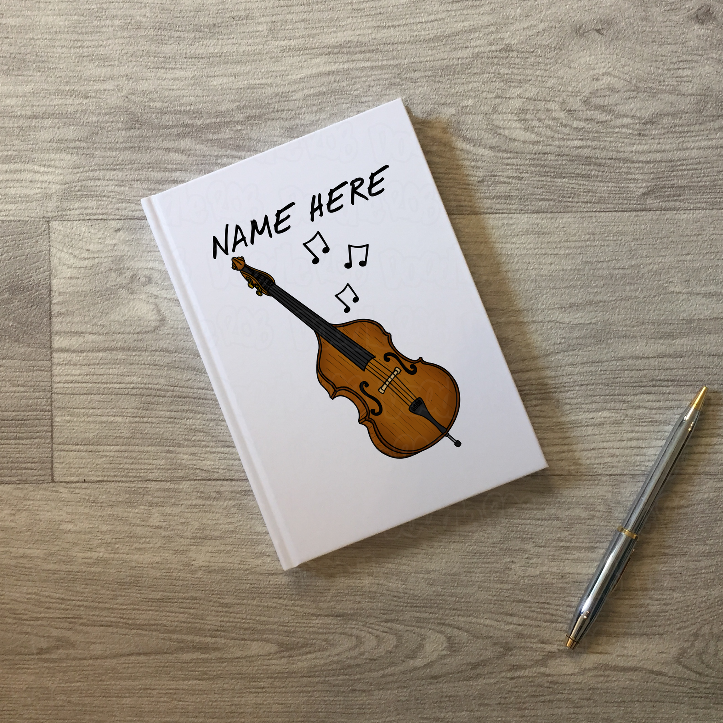 Double Bass Personalised Journal - Custom Gift For Bassist - Jazz Musician Gift