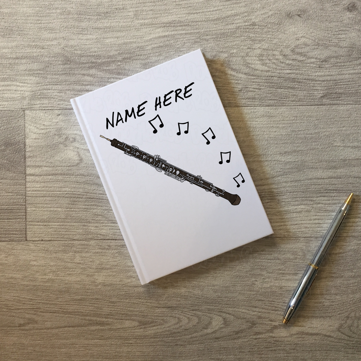 Oboe Personalised Journal - Oboist Custom Gift - Woodwind Teacher Notebook