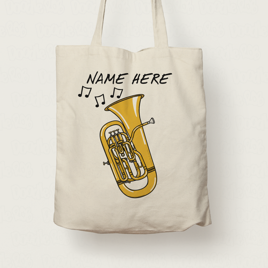 Euphonium Personalised Tote Bag - Custom Gift For Euphoniumist - Brass Musician Gift