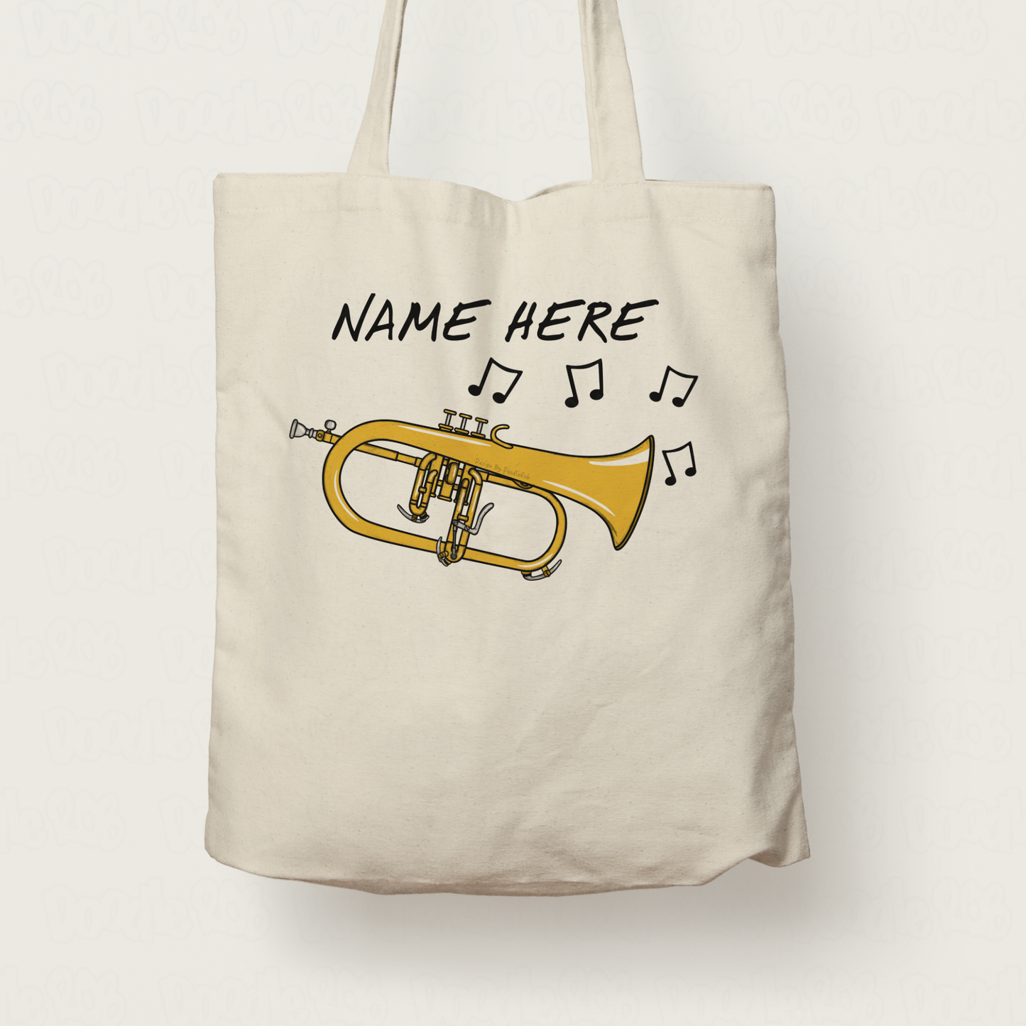 Flugelhorn Personalised Tote Bag - Gift For Horn Player - Brass Musician Custom Gift