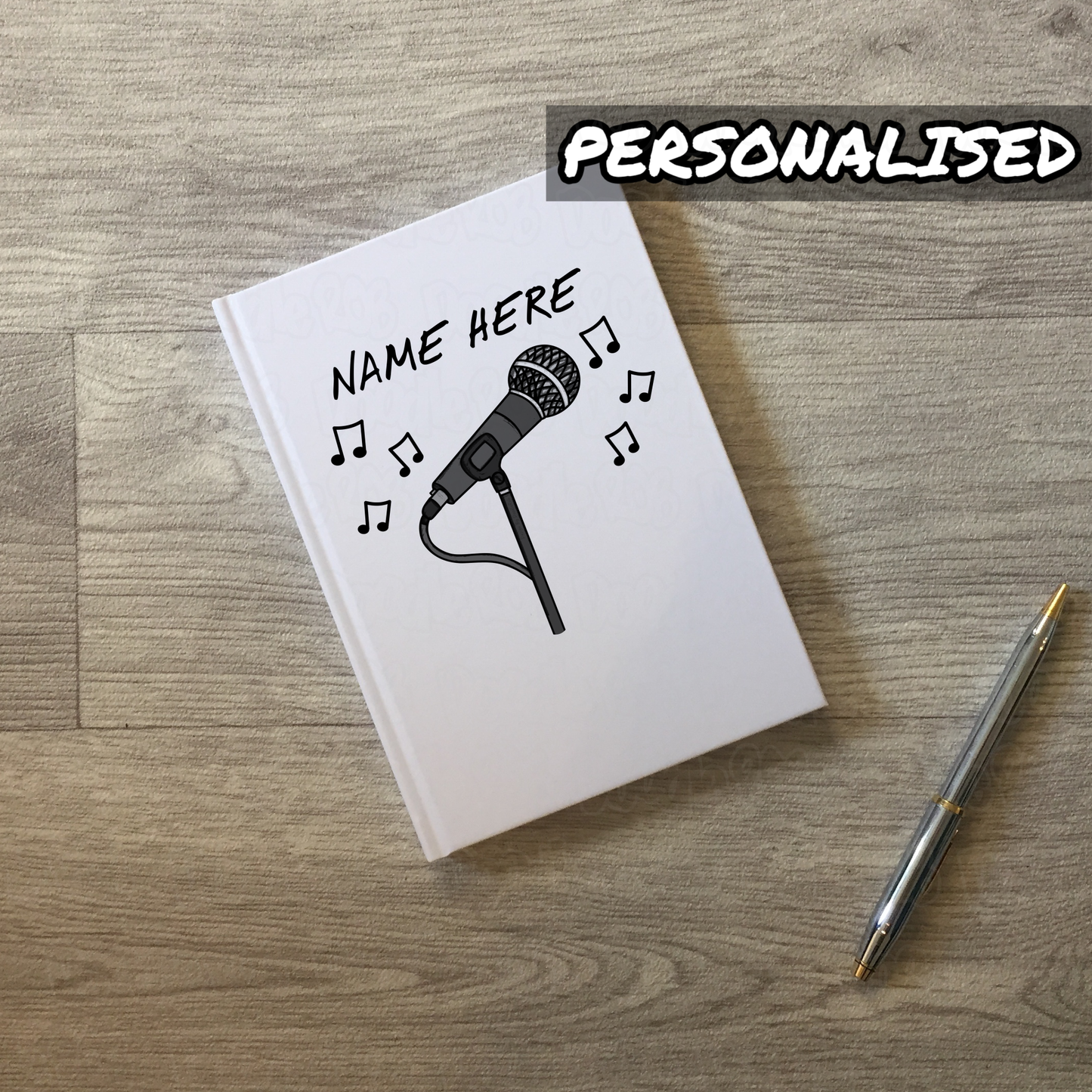 Singer Personalised Journal - Vocalist Custom Notebook - Gift For Songwriter - Vocal Coach Gift