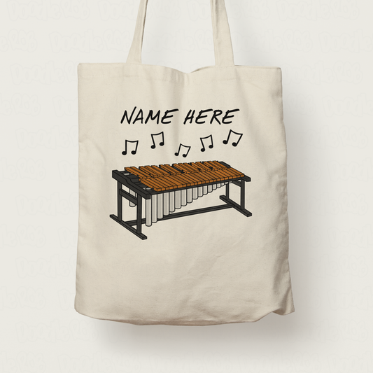 Marimba Personalised Tote Bag - Custom Gift For Marimbist - Percussion Teacher Gift