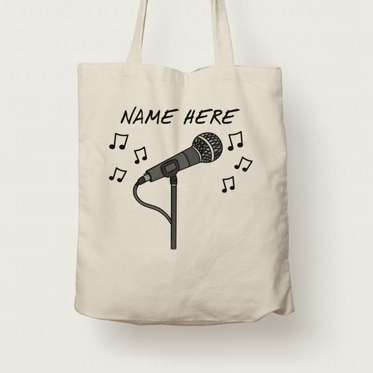 Singer Personalised Tote Bag - Custom Gift For Vocalist - Singing Teacher Gift - Musician Tote Bag