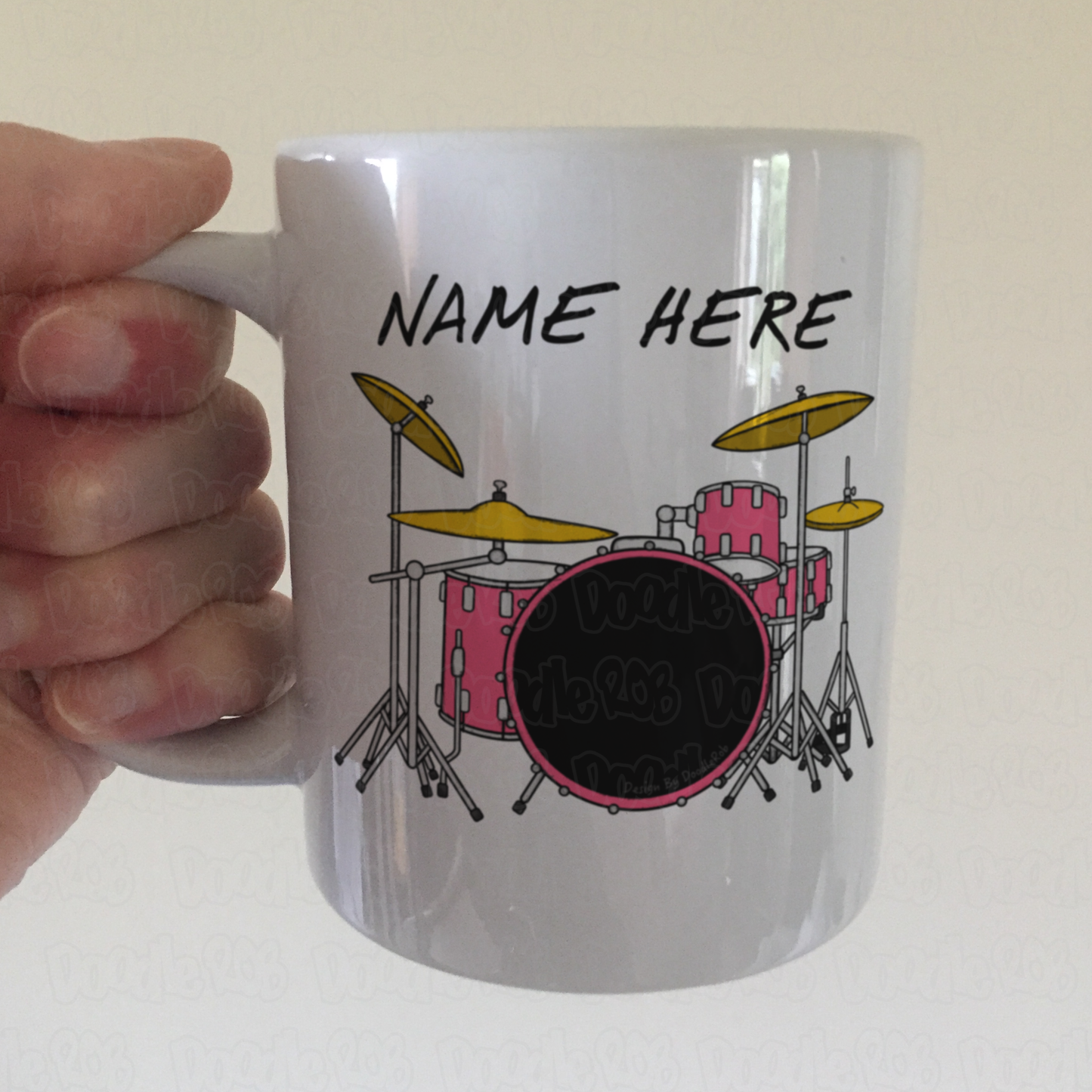 Girl's Drummer Mug - Personalised Gift For Drummer - Female Musician Gift