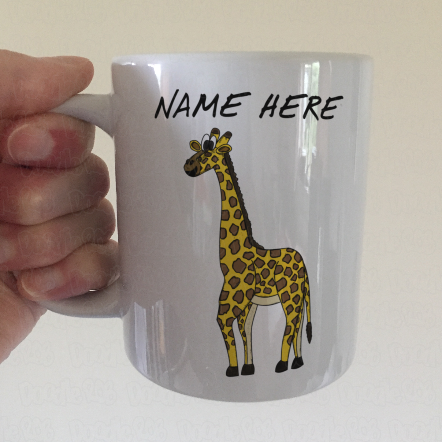 Giraffe Personalised Mug - Custom Wildlife Mug - Gift For Safari Animal Lover