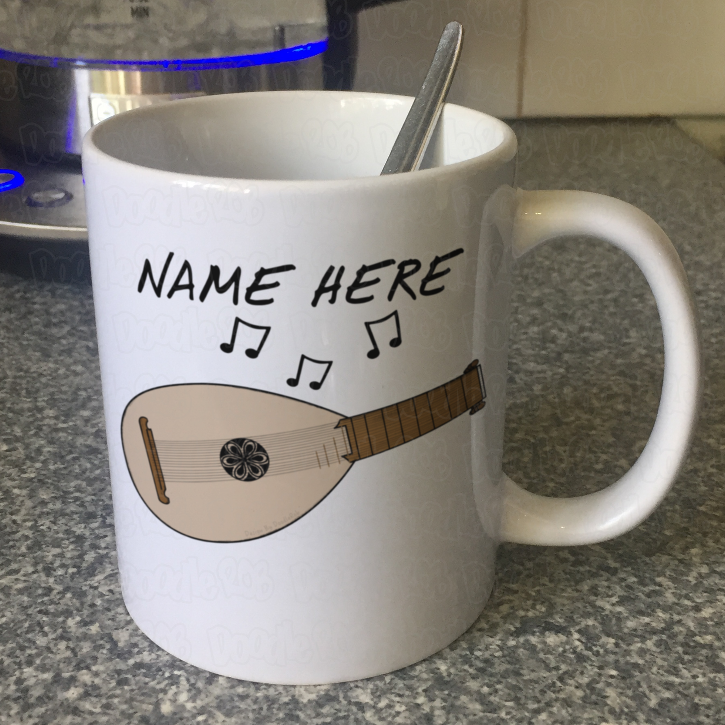 Lute Personalised Mug - Custom Gift For Lutenist - Folk Musician Mug