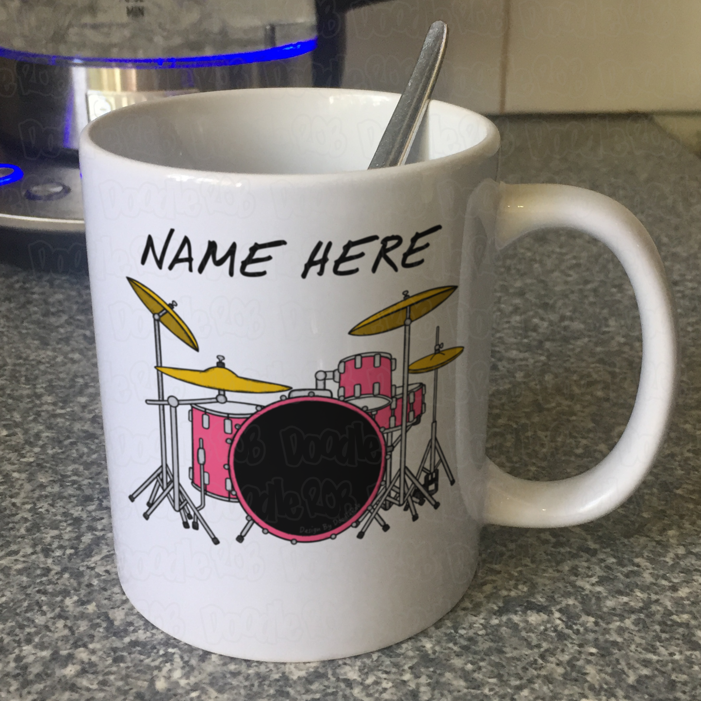 Girl's Drummer Mug - Personalised Gift For Drummer - Female Musician Gift