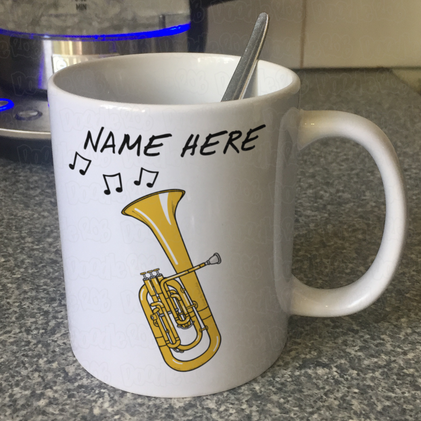 Tenor Horn Personalised Mug - Gift For Brass Musician - Custom Horn Player Mug