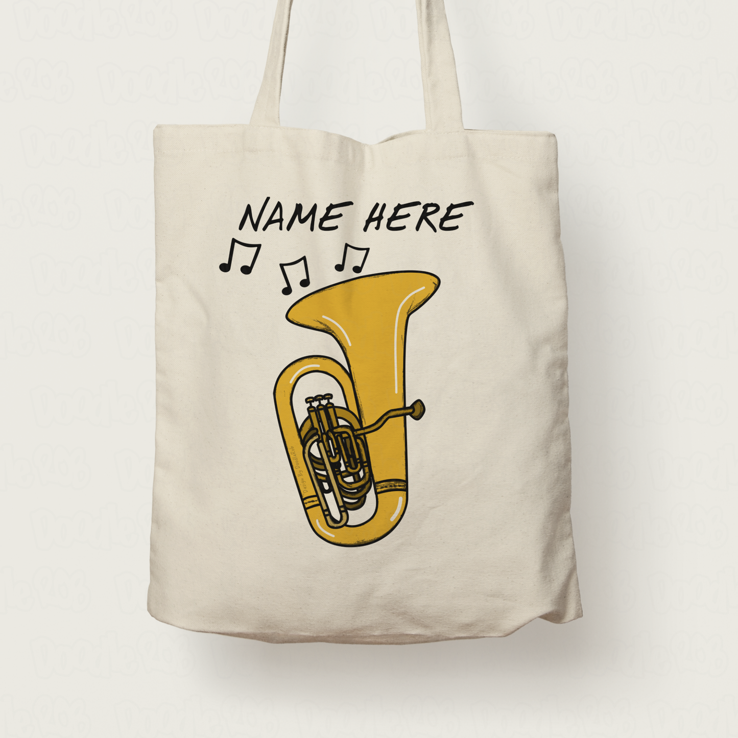 Tuba Personalised Tote Bag - Tuba Player Bag - Brass Musician Custom Gift