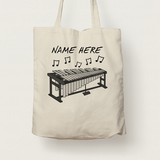 Vibraphone Personalised Tote Bag - Custom Gift For Vibraphonist - Percussionist Gift