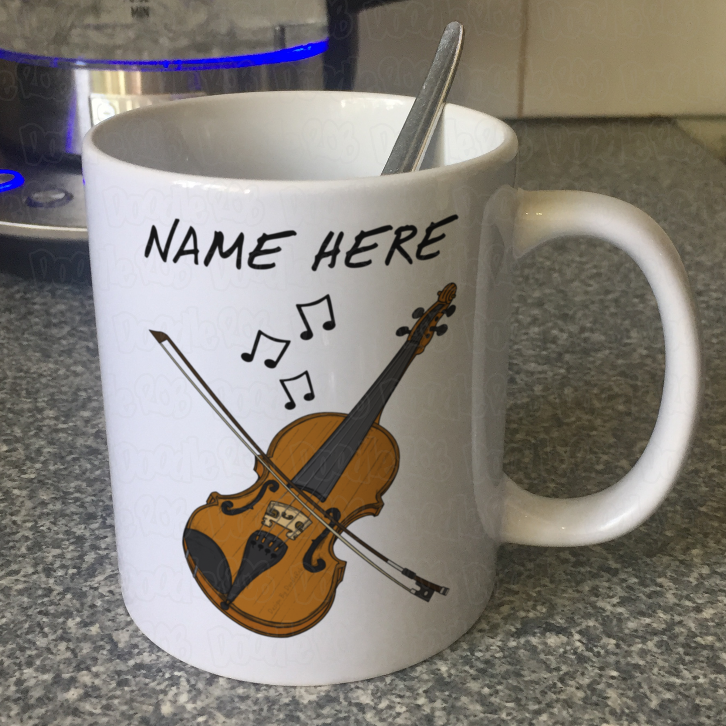 Violin Personalised Mug - Violinist Custom Gift - Violin Teacher Thank You Gift